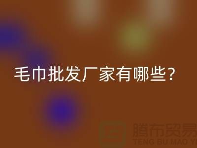 竹纖維毛巾批發(fā)廠家有哪些？