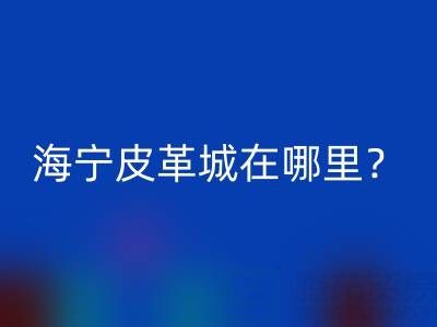 海寧皮革城在哪里？求詳細地址？